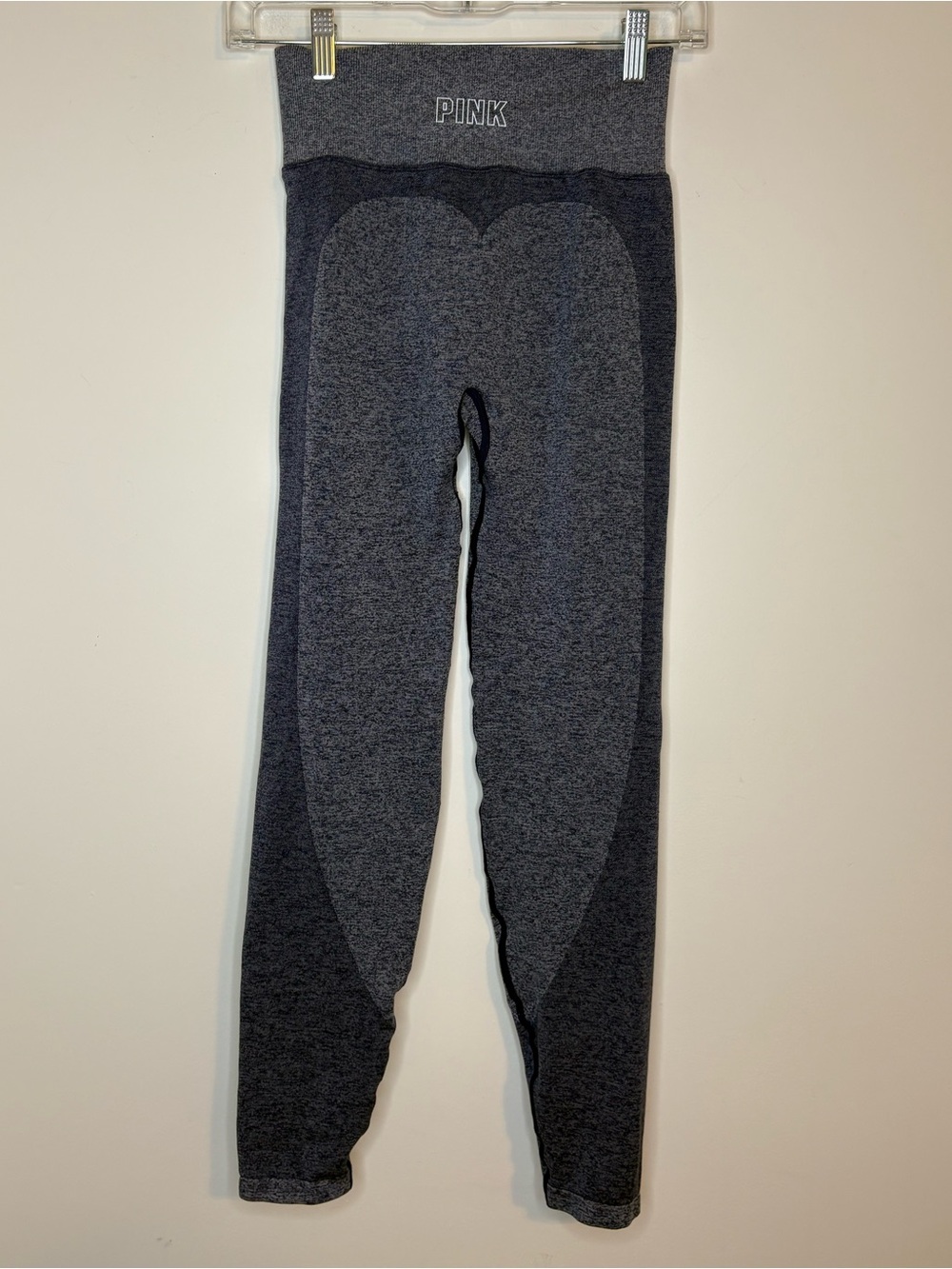 PINK Active Victoria's Secret Seamless Workout Leggings Heather Navy Blue Size S